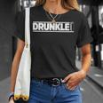 Drunkle Funny Beer Drinking Drunk Uncle Unisex T-Shirt Gifts for Her