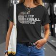 Eat Sleep Baseball Repeat Funny Baseball Fun Unisex T-Shirt Gifts for Her