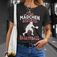 Echte Mädchen Spielen Basketball Spruch Baketballerin T-Shirt Geschenke für Sie