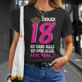 Endlich 18 T-Shirt für Damen, Lustiges Volljährig Mädchen Geburtstagsshirt Geschenke für Sie