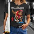 Feuerwehrmann Rex Dinosaurier T-Shirt, Kinder Tee für Jungen Geschenke für Sie