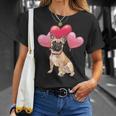 French Bulldog Frenchie Dog Cute Frenchie Heart Balloons Pet Animal Dog French Bulldog 131 Frenchies Unisex T-Shirt Gifts for Her
