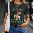Frenchie Santa Claus Cute French Bulldog Ugly Christmas Gift Unisex T-Shirt Gifts for Her