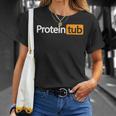 Funny Protein Tub Fun Adult Humor Joke Workout Fitness Gym Unisex T-Shirt Gifts for Her