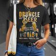 Funny UncleFor Men Druncle Says Beer Does It Job Unisex T-Shirt Gifts for Her