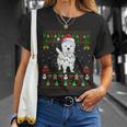 Funny Westie Dog Lover Xmas Santa Ugly Westie Christmas Gift Unisex T-Shirt Gifts for Her