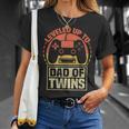 Gamer Dad Fathers Day Leveled Up To Dad Of Twins Vintage T-Shirt Gifts for Her