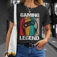 Gaming Legend Pc Gamer Video Games Gift Boys Teenager Kids V2 Unisex T-Shirt Gifts for Her