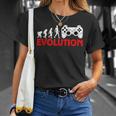Gaming Zocken Konsole Evolution Gamer Geschenk T-Shirt Geschenke für Sie