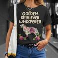 Golden Retriever Goldie Dog Floral Golden Retriever Whisperer Dog Lover Girls Women 232 Retrievers Unisex T-Shirt Gifts for Her