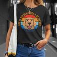 Golden Retriever Goldie Dog Vintage Life Is Golden With A Retriever Dog Lover 289 Retrievers Unisex T-Shirt Gifts for Her