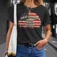 Great Grandpa The Man The Myth The Legend Usa Flag Grandpa Unisex T-Shirt Gifts for Her