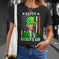 Happy Fathers Day Joe Biden St Patricks Day Leprechaun Hat T-Shirt Gifts for Her