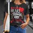 My Heart Belongs To A Veteran Awesome Valentines Day T-shirt Gifts for Her