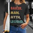 Herren Bäcker Mann Mythos Legende T-Shirt Geschenke für Sie