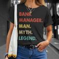 Herren Bankdirektor Mann Mythos Legende T-Shirt Geschenke für Sie
