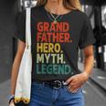 Herren Großvater Hero Myth Legend Retro Vintage Lustiger Opa T-Shirt Geschenke für Sie