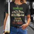 Herren Odenwälder Ein Mann Sein Wald Die Legende T-Shirt Geschenke für Sie