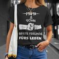 Herren Papa Vater Und Sohn Hände Geschenk Vatertag Geburtstag T-Shirt Geschenke für Sie