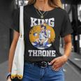 Herren T-Shirt König auf Thron, Krone & Toiletten-Humor Geschenke für Sie