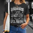 Herren T-Shirt zum 45. Geburtstag, Biker-Motiv mit Chopper 1978 Geschenke für Sie
