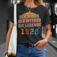 Herren Vintage Der Mann Mythos Die Legende 1928 95 Geburtstag T-Shirt Geschenke für Sie
