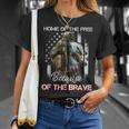 Home Of The Free Because Of The Brave Veterans Unisex T-Shirt Gifts for Her