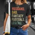Mens Husband Dad Fantasy Football Legend Father Vintage T-Shirt Gifts for Her