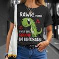 I Love You Daddy Dinosaur Dad Fathers Day Kids Son Daughter Unisex T-Shirt Gifts for Her