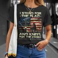 I Stand For The Flag And Kneel For The Cross Military Unisex T-Shirt Gifts for Her