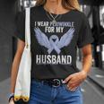 I Wear Periwinkle For My Husband Esophageal Cancer Awareness Unisex T-Shirt Gifts for Her