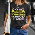 Ich Bin Die Kleine Schwester Ich Darf Das Familie Nachwuchs T-Shirt Geschenke für Sie