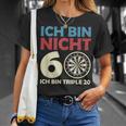 Ich Bin Nicht 60 Triple 20 I 60 Geburtstag Dart T-Shirt Geschenke für Sie