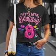 Its My 8Th Birthday Doughnut Happy 8 Years Old Girl Kids T-Shirt Gifts for Her