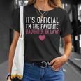 It´S Official I´M The Favorite Daughter In Law Gift Gift For Womens Unisex T-Shirt Gifts for Her