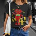 Kids 4Th Birthday Boys 4 Years Birthday Party Robot Tee Unisex T-Shirt Gifts for Her