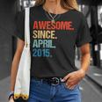 Kids Born In April 2015 4 Years OldShirt 4Th Birthday Gift Unisex T-Shirt Gifts for Her