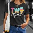 Kids Funny Kids Two Sweet Ice Cream Girls 2Nd Birthday Unisex T-Shirt Gifts for Her
