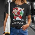 Lavender Name Gift Santa Lavender Unisex T-Shirt Gifts for Her