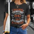 Legend 1943 Vintage 80Th Birthday Born In August 1943 Unisex T-Shirt Gifts for Her
