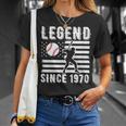 Legend Baseballspieler Seit 1970 Pitcher Strikeout Baseball T-Shirt Geschenke für Sie