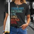 Legendary Awesome Epic Since March 2013 Vintage Birthday T-Shirt Gifts for Her