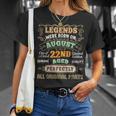 Legenden Geburtstag 22. August T-Shirt, Einzigartiges Geschenk Geschenke für Sie