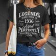 Legends Were Born In 1936 Year Of Birth Birthday Unisex T-Shirt Gifts for Her