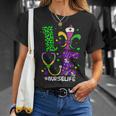 Leopard Love Nurse Life Scrub Nurse Mardi Gras Women Rn Icu T-Shirt Gifts for Her
