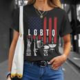 Lgbtq Liberty Guns Bible Trump Bbq Usa Flag Vintage Unisex T-Shirt Gifts for Her