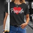 I Love Priscilla First Name I Heart Named T-Shirt Gifts for Her