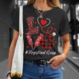 Love Registered Nurse Valentines Day Flannel Nurse T-Shirt Gifts for Her