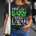Lucky Shamrock One Lucky Lunch Lady St Patricks Day School T-shirt Gifts for Her