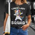 Lunch Lady Squad Dabbing Unicorn Funny Lunch Ladies Gift Unisex T-Shirt Gifts for Her
